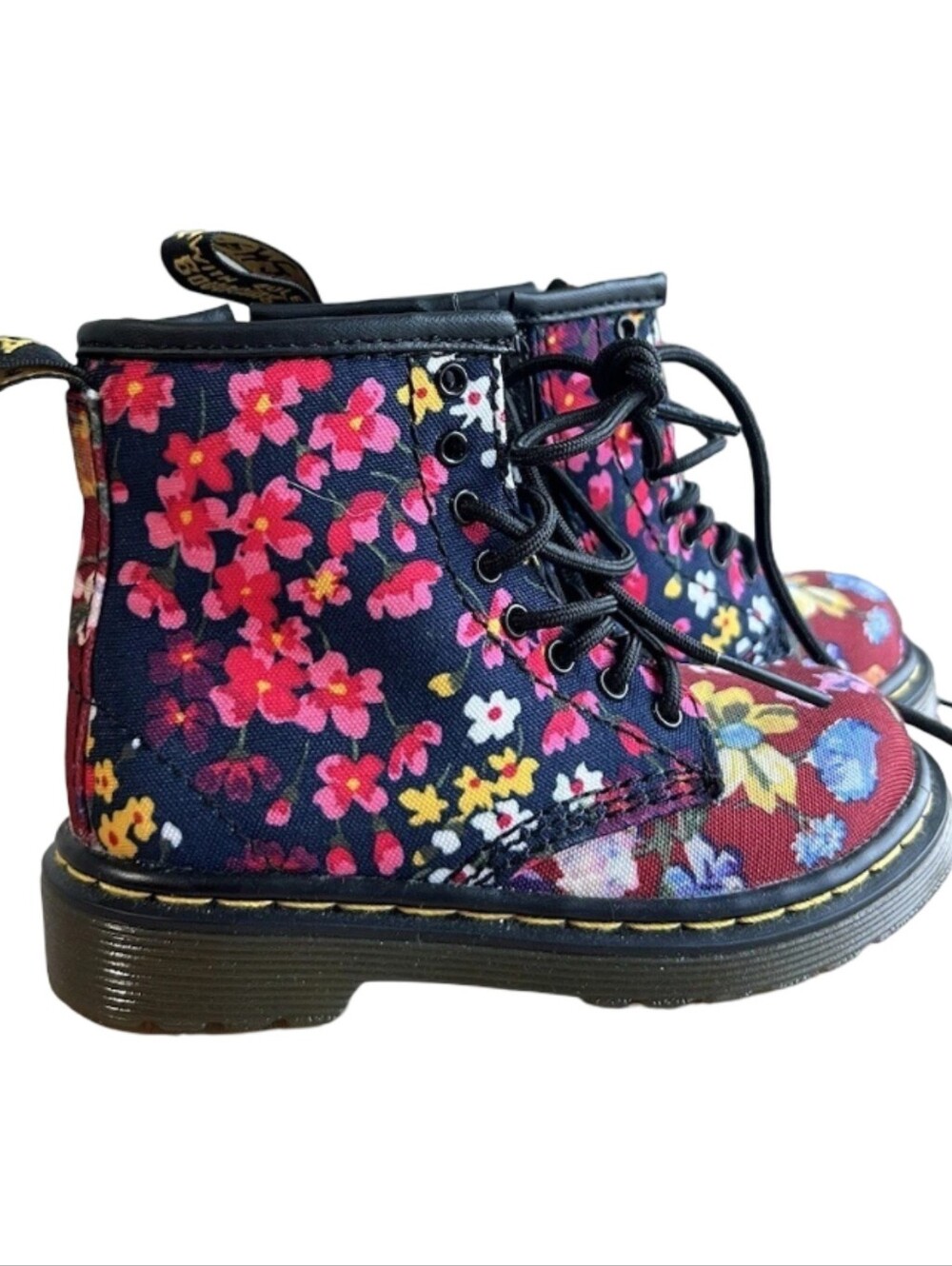 Dr. Martens 1460 Wanderflora combat boots, toddler size 11